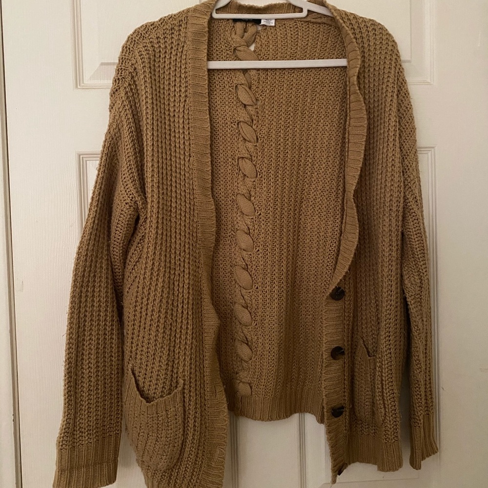 urban outfitters - bdg braided back knit cardigan